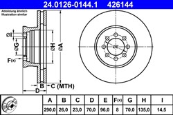 Bremžu disks ATE 24.0126-0144.1 (pārdošanas vienība - 1 gab.)_2