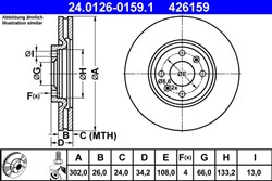 Bremžu disks ATE 24.0126-0159.1 (pārdošanas vienība - 1 gab.)_2