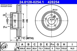 Bremžu disks ATE 24.0128-0254.1 (pārdošanas vienība - 1 gab.)_2