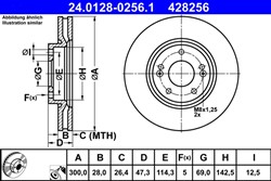 Bremžu disks ATE 24.0128-0256.1 (pārdošanas vienība - 1 gab.)_2