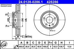 Bremžu disks ATE 24.0128-0286.1 (pārdošanas vienība - 1 gab.)_2
