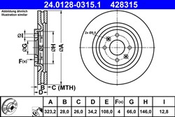 Bremžu diski ATE 24.0128-0315.1