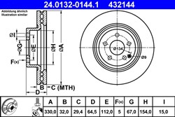 Bremžu disks ATE 24.0132-0144.1 (pārdošanas vienība - 1 gab.)_2