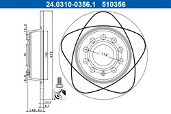Bremžu disks ATE 24.0310-0356.1 (pārdošanas vienība - 1 gab.)_2