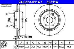 Bremžu disks ATE 24.0323-0114.1 (pārdošanas vienība - 1 gab.)_2