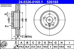 Bremžu disks ATE 24.0326-0165.1 (pārdošanas vienība - 1 gab.)_0