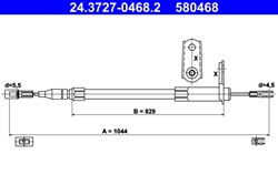 Handbrake cable ATE 24.3727-0468.2