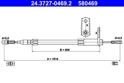Handbrake cable ATE 24.3727-0469.2