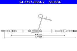 Cable Pull, parking brake 24.3727-0684.2_0