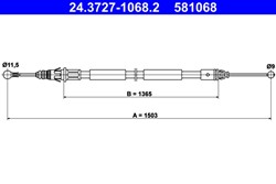 Cable Pull, parking brake 24.3727-1068.2_1