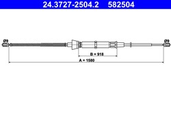 Cable Pull, parking brake 24.3727-2504.2_1