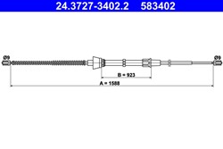 Cable Pull, parking brake 24.3727-3402.2_1