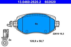 Brake Pad Set, disc brake 13.0460-2620.2