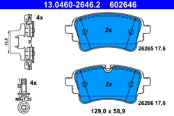 Brake Pad Set, disc brake 13.0460-2646.2