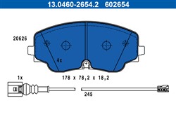 Brake Pad Set, disc brake 13.0460-2654.2