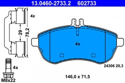Brake Pad Set, disc brake 13.0460-2733.2_1