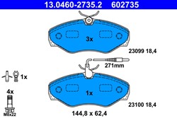 Brake Pad Set, disc brake 13.0460-2735.2