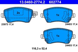 Brake Pad Set, disc brake 13.0460-2774.2_2