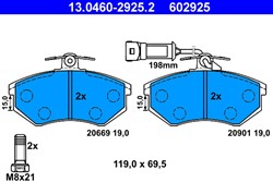 Brake Pad Set, disc brake 13.0460-2925.2_0