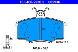 Brake Pad Set, disc brake 13.0460-2936.2_0