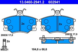 Brake Pad Set, disc brake 13.0460-2941.2