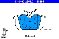 Brake Pad Set, disc brake 13.0460-2951.2_0