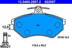 Brake Pad Set, disc brake 13.0460-2957.2_1