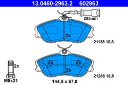 Brake Pad Set, disc brake 13.0460-2963.2_0
