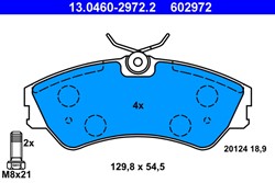 Brake Pad Set, disc brake 13.0460-2972.2