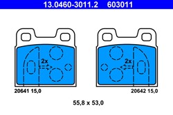 Brake Pad Set, disc brake 13.0460-3011.2