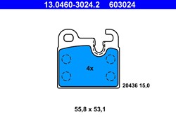 Brake Pad Set, disc brake 13.0460-3024.2