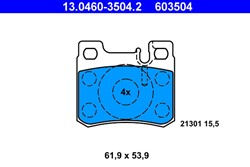 Brake Pad Set, disc brake 13.0460-3504.2