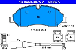 Brake Pad Set, disc brake 13.0460-3875.2