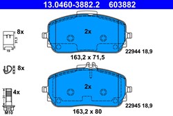 Brake Pad Set, disc brake 13.0460-3882.2