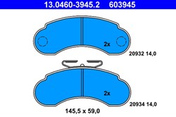 Brake Pad Set, disc brake 13.0460-3945.2_0