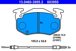 Brake Pad Set, disc brake 13.0460-3955.2_2