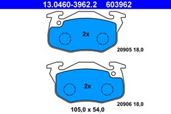 Brake Pad Set, disc brake 13.0460-3962.2