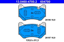 Brake Pad Set, disc brake 13.0460-4700.2