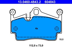Brake Pad Set, disc brake 13.0460-4843.2