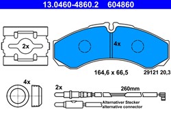 Brake Pad Set, disc brake 13.0460-4860.2