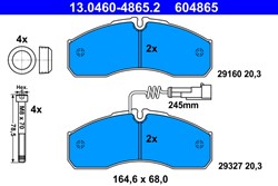 Brake Pad Set, disc brake 13.0460-4865.2