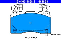 Brake Pad Set, disc brake 13.0460-4898.2