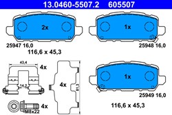 Brake Pad Set, disc brake 13.0460-5507.2