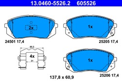 Brake Pad Set, disc brake 13.0460-5526.2