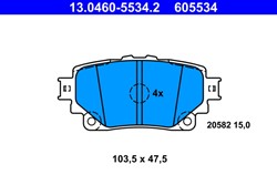 Brake Pad Set, disc brake 13.0460-5534.2