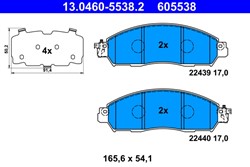 Brake Pad Set, disc brake 13.0460-5538.2