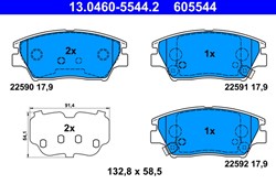 Brake Pad Set, disc brake 13.0460-5544.2_1