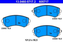 Brake Pad Set, disc brake 13.0460-5717.2_0