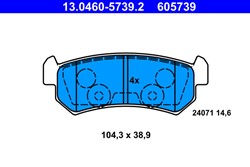Brake Pad Set, disc brake 13.0460-5739.2_1