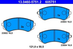 Brake Pad Set, disc brake 13.0460-5751.2_1